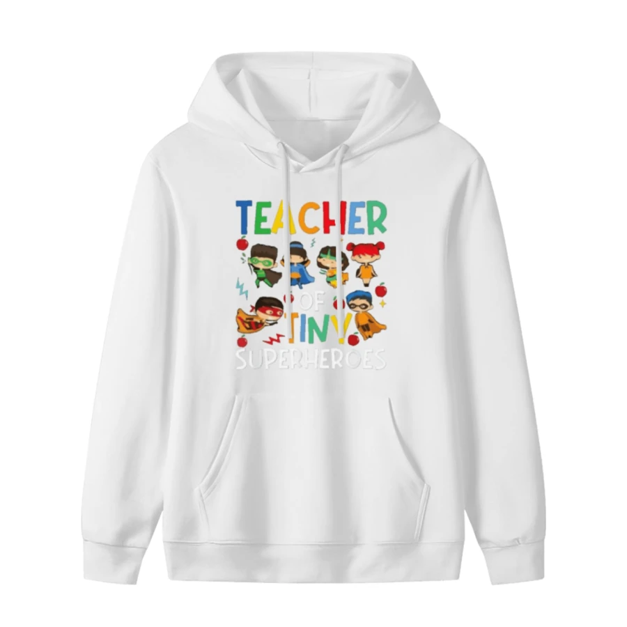 Tea Of Tiny Erheroes Funny Teach 100th Day Of School Hoodie Hoodie - 款式10 - 查看 1