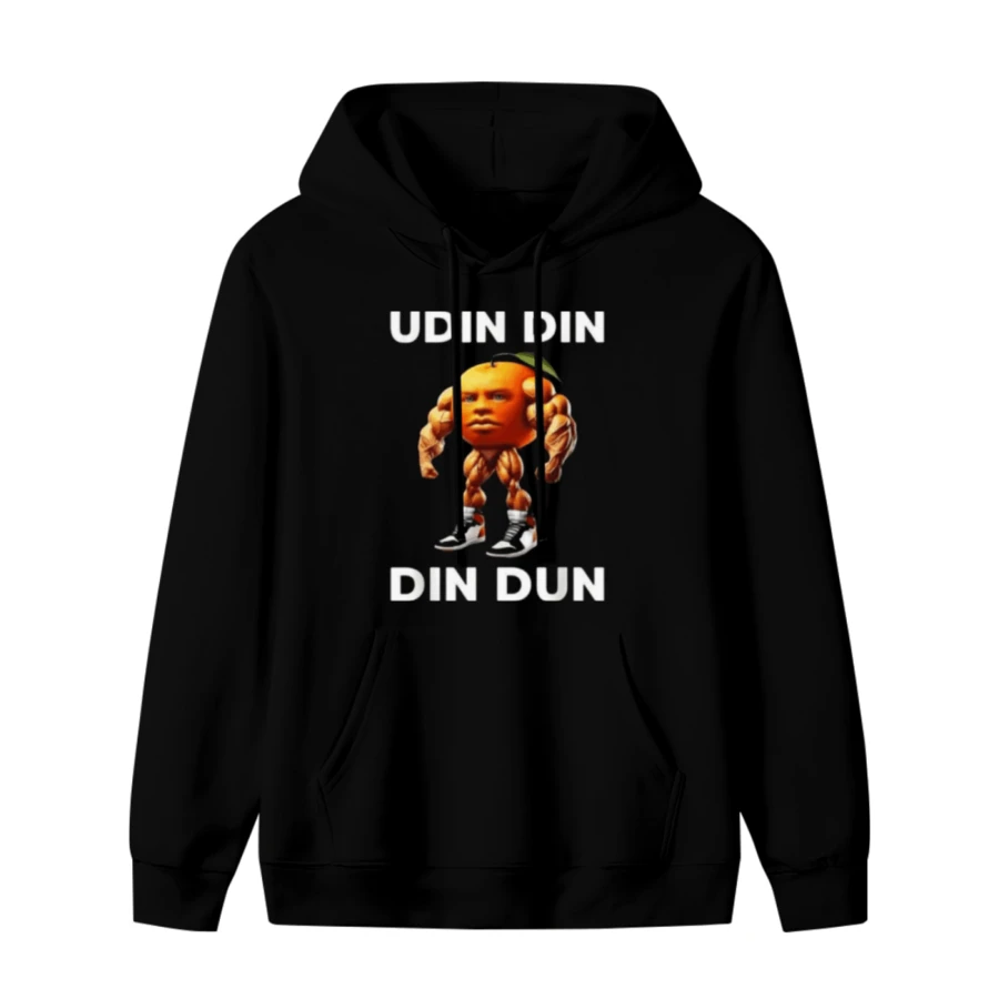 Udin Din Din Dun Italian Brainrot Meme Udindindindun Orange Hoodie Hoodie - Kiểu 1 - Xem 1
