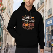 Family Thanksgiving 2025 Matching Hoodies - Vintage Autumn Graphic Hoodie With Pumpkins, Leaves - Black Crew Neck Casual Shirts For Thanksgiving Dinner, Family Gatherings - Unisex Adult Sizes - Coo(1) - 款式28 - 查看 2