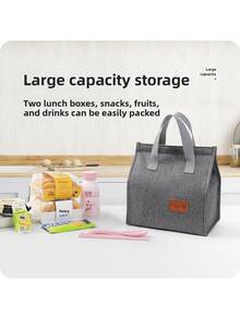 1pc Portable Lunch Bag For Students, Thickened Insulated Lunch Pack, Waterproof And Oil-Resistant, Cation Bag - Multicolor - View 9