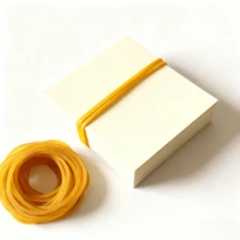 Gomas elásticas amarillas, disponibles en varios tamaños, gomas elásticas y anillos de goma amarillos, gomas elásticas resistentes y versátiles, prácticas para el uso diario. - Amarillo - Ver 7