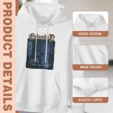 Entombed Left Hand Path Album Art,Comfortable Casual Short Sleeve, 220 Grams Heavyweight Cotton Printed Hoodie,Hallowmas(1) - 款式8 - 查看 3