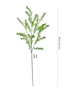 1/2/3 件装 80 厘米仿真植物，带有绿色松针和桉树叶，适用于墙面、客厅、卧室、婚礼、派对装饰、桌面摆设。家居、书桌、厨房、婚礼、餐桌、中心装饰、办公室、花园、户外、房屋、庭院装饰，适合春、夏、秋、冬四季。 - 綠色 - 查看 11