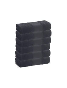 Set Of 6 Slim Fitness Towels, 100% Cotton – Lightweight, Absorbent, And Ideal For The Gym - 白色 - 查看 6