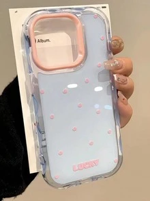 1个波点蓝色背景手机壳，兼容 16 Pro Max、15新款、16 Pro、热门14，硅胶保护套，兼容 13、16、15 Pro、17 Pro Max、17 Pro、17智能手机 - 淺藍色 - 查看 3