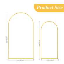 2Pack Metal Arch Backdrop Stand(7.2FT/6FT),Decorative Balloon Arch Stand, Easy Assembly Gold Wedding Arch, Stable Backdrop Arch Stand For Christmas,Wedding Ceremony, Birthday Party - Vàng - Xem 2