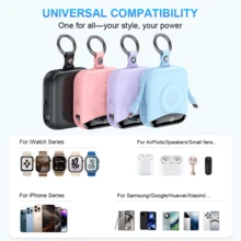 Sạc nhanh tích hợp cáp 10000mAh Sạc không dây Pin dự phòng di động cho đồng hồ Sạc nhanh PD20W với hai dây Màn hình kỹ thuật số LED 5 đầu ra Nhỏ gọn và nhẹ Bộ sạc du lịch Pin dự phòng cho điện thoại di động Món quà Valentine thiết yếu Không thể thiếu - màu đen - Xem 7