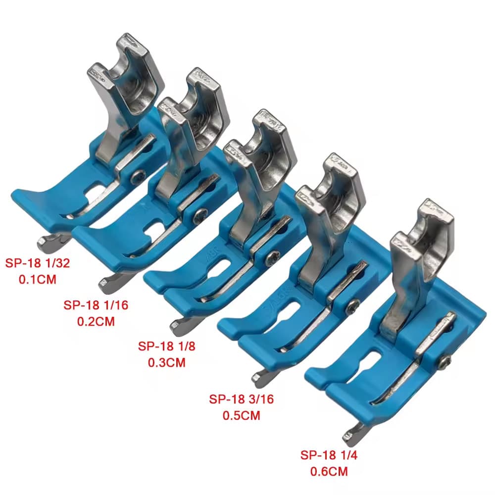 1pc/5pcs Industrial Sewing Machine Presser Foot, Flat Car Plastic Bezel Presser Foot, Left And Right Stopper Bezel, Pressing Line, Crimping Line, Oxford Presser Foot With Knife, Blue - Blue - View 1