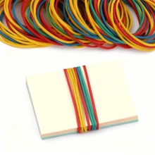 100 g de bridas de goma de colores de 38 mm (1,5 pulgadas) / Gomas elásticas duraderas para uso en la oficina, la escuela y el hogar / Organizadores de cables, material de papelería y bandas de sujeción para flores / Alta elasticidad y durabilidad - Multicolor - Ver 7