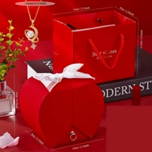 永生玫瑰项链礼盒套装，永恒玫瑰花，生日礼物，优雅项链，适合送给朋友、母亲、妻子、爱人、女友，用于表白、婚礼、派对、母亲节、情人节、圣诞节、生日、周年纪念日、感恩节、日常佩戴。 - 彩色 - 查看 3