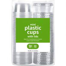 25/50 Sets -2 Oz Portion Cups With Lids Plastic Cups For Meal Prep, Portion Control, Salad Dressing, 60ml Jello Shots, & Medicine Small Plastic Containers With Lids, Christmas Party Christmas Decor Christmas Decorations Christmas Gifts And Decor Decorations S-Disposable Plastic To-Go Cups And Lids, Mini - 2 Oz Jello Shot Cups, Small Plastic Containers With Lids, Airtight And Stackable Portion Cups, Salad Dressing Container, Dipping Sauce Cups, Condiment Cups-, Souffle Cups, Sample Cups, Slime Containers, Disposable Ramekins, Catering Supplies, Lunch Accessories, Party Favors, Tasting Cups, Sauce Pots, Craft Storage, Picnic Essentials, Restaurant Supplies, BPA Freee, Leak Proof[Mini Boxes, Sauce Containers, Plastic Dispensing Boxes, Plastic Bowls, Plastic Cups, Disposable Bowls, Clean And Hygienic, Hinged Lids, And Fast Shipping] - 彩色 - 查看 2