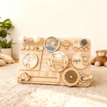 Montessori Busy Board Wooden Toy Accessories, Exercise Baby's Hand Eye Coordination And Fine Finger Movements Early Teaching Aids, DIY Wooden Accessories For Activity Boards, Make Puzzle Toy Gifts For Babies - Multicolor - View 7