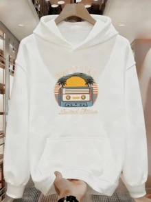 Sudadera con capucha para hombres de primavera y otoño, diseño simple, adecuada para el trabajo IL47 - Blanco - Ver 8