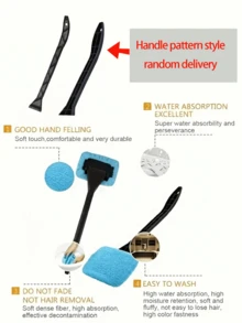 1pc Car Windshield Cleaning Brush, Washable Car Washing Glove, Suitable For Home, Kitchen, Bathroom, Household Use,Car Accessories - one-size - View 6