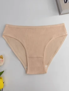 5 件装 女士多色 4x3 厚实罗纹低腰透气性感内裤