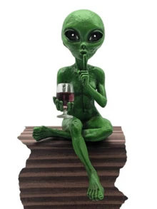 [Tactil interesant] Statuie extraterestră bând bere - Un obiect decorativ distractiv cu tematică spațială, reprezentând un extraterestru verde care ține un pahar de bere. Este perfectă pentru a fi așezată pe un birou sau pe un raft de cărți, un cadou ideal pentru fanii SF și o alegere excelentă pentru Crăciun, sărbători sau pentru a fi oferită prietenilor apropiați. De asemenea, un element indispensabil pentru decorul camerei cu tematică de sărbători și SF | Design jucăuș cu extratereștri | Meșteșug rafinat, decor de casă cu tematică extraterestră - Verde inchis - Vizualizare 8