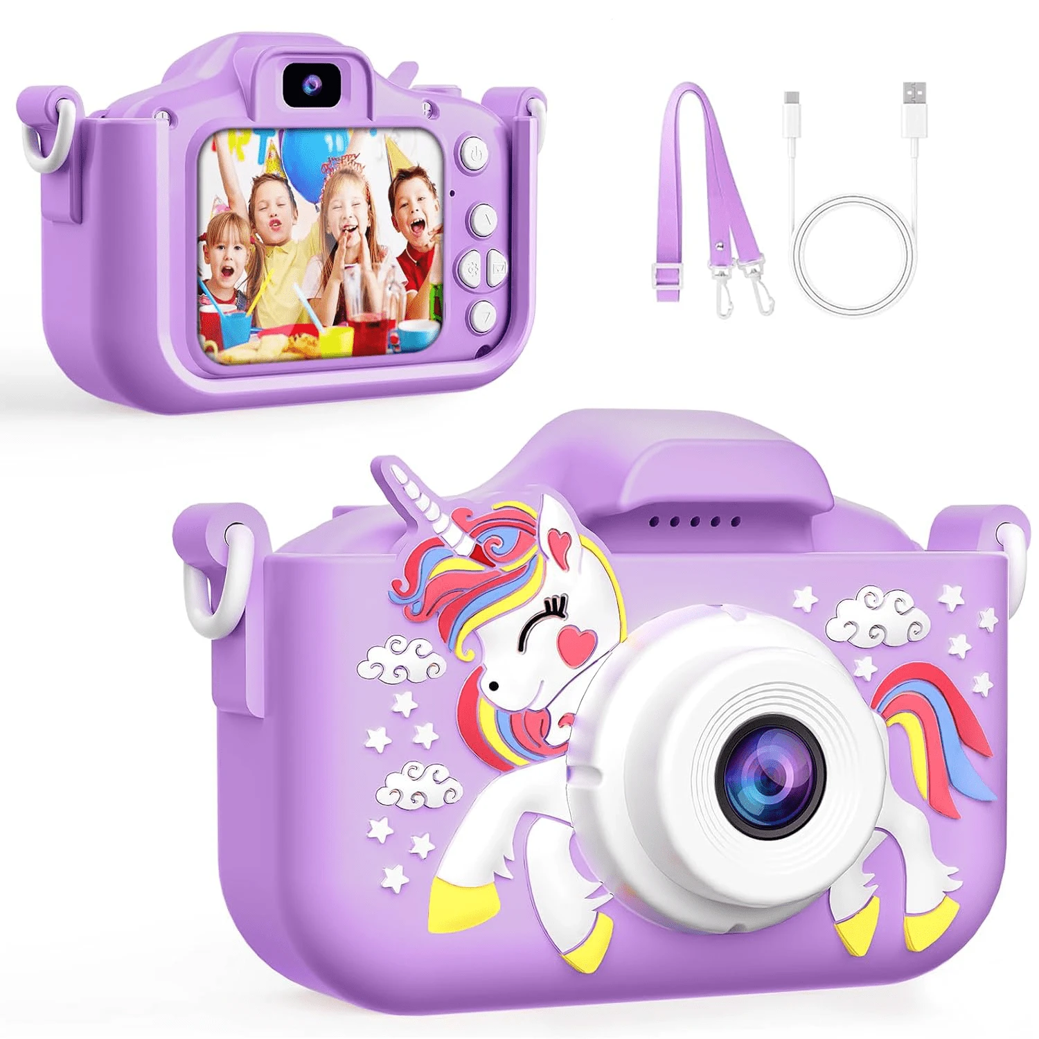 Kids Toy, Kids Camera, 1080P HD, 48MP, Multiple Cute Filters To Choose From, Video Shooting, Multiple Games, Boys/Girls' Holiday Birthday Gifts, Preferred Kids Birthday Gift - Nhiều màu - Xem 1