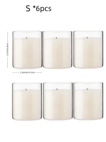 1pc Glass Cylinder Candle Holder, Transparent Glass Cylinder Candle Holder Glass Cylinder Vase For Center Decor, Wedding Party Decoration