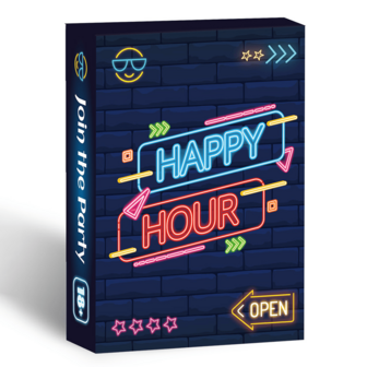 Happy Hour-brädkortspel, ett roligt bordskortspel, en mycket intressant kreativ interaktiv underhållnings- och avslappnad present, perfekt för alla hjärtans dag och nyårspresenter.
