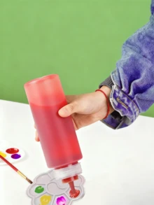 5pcs/Set Rainbow Corn Flour Spray Bottles, Essential For Sports Meets, Colorful Street Photography, Color Run Powder, Colored Corn Starch, Student Celebrations, Rainbow Street Photography, Internet Celebrity Powder Throwing, Outdoor Entertainment, Squeeze Bottles, Can Be Used To Store Paint - Multicolor - View 7