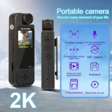 1pc 2K Ultra-High Definition Law Enforcement Recorder, Portable Wearable Camera, Motion Monitor, Equipped With A Lens That Can Rotate 180 Degrees, LCD Screen And Night Vision Function, Suitable For Travel, Sports, Cycling, Fishing And Daily Recording, And Also An Excellent Choice For Festivals And Birthday Gifts. - Black - View 4