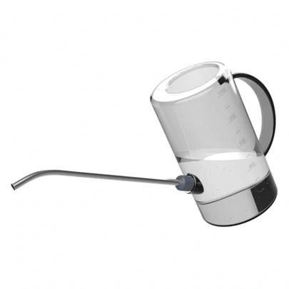 1个长嘴塑料浇水壶，适用于室内植物 - 透明刻度 - 可拆卸壶嘴 - 小巧 - 适用于吊盆植物/室内植物/多肉植物/花卉/户外园艺