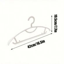 5/10个装耐用塑料衣架，加厚加宽肩部，360度旋转挂钩，防滑衣架，适用于成人服装，加宽肩部防滑无痕加厚衣架，家用 - 彩色 - 查看 4