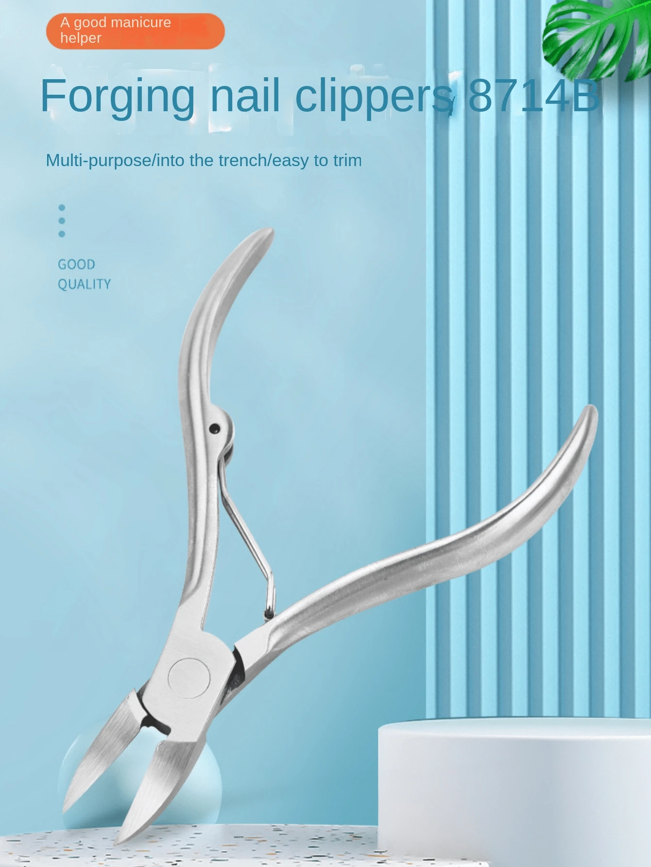 Cuticle Nipper, Nail Clipper, Nail Scissors, Ingrown Toenail Clipper, Pedicure Tool, Hard Nail Trimmer - Multicolor - View 1