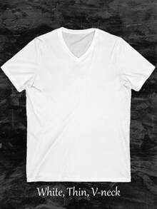Feeling Lucky V-Neck Shirt, 8 Ball V-Neck Tee, Aesthetic Shirt, Lucky Shirt, Feeling Lucky Cherry 8 Ball Graphic Tee, Graphic Tees, Womens Tops, Halloween Costumes For Women, Comfortable Casual Summer Wear - V領-白色 - 查看 3