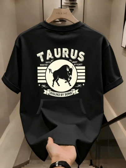 Camiseta gráfica extragrande para hombres, camiseta de algodón impresa de manga corta, algodón peinado, duradera, de ajuste holgado y casual para hombres ALGE