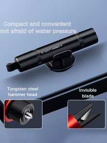 2-In-1 Car Safety Hammer, Multi-Functional Safety Hammer, Emergency Car Escape Tool - Seatbelt Cutter And Mini Fire Hammer Keychain, Window Breaker And Seatbelt Cutter, Escape Hammer, Home Safety Emergency Car Escape Tool, Car Essentials, Car Accessories, Car Tools - one-size - View 5