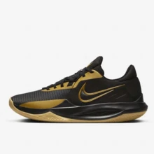 Nike Precision 6 Men's Indoor Match Training Shoes, Strong Grip, Durable, Comfortable, Versatile, Outdoor Cushioned Basketball Shoes, Black & Gold Premium Color, Basketball Court Essential, DD9535-005 - Black Gold - View 2