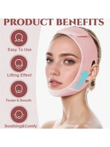 Chin Strap Sleep Trainer, V-Line Lifting Device, Reusable Face Bandage, Jawline Exerciser - Multicolor - View 5