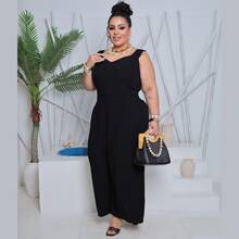 Macacão Plus Size, Estilo Oversized feminino - Preto - Visão 6