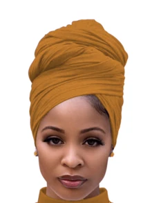 1/2pcs Head Wraps For Women Large Headband Turban Scarf For Black Hair Band African Stretch Jersey Turban Hair Band - Scarf - View 27