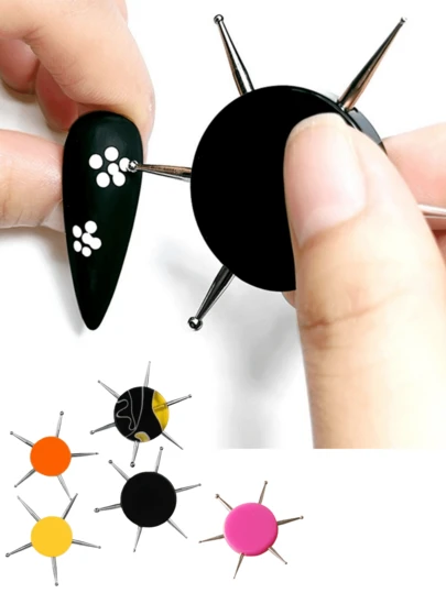 6 Sizes Circular Dotting Tools For Nail Art, Ball Embossing Stylus For Transfer Paper, Art Dot Painting Tools, Pattern Tracing S