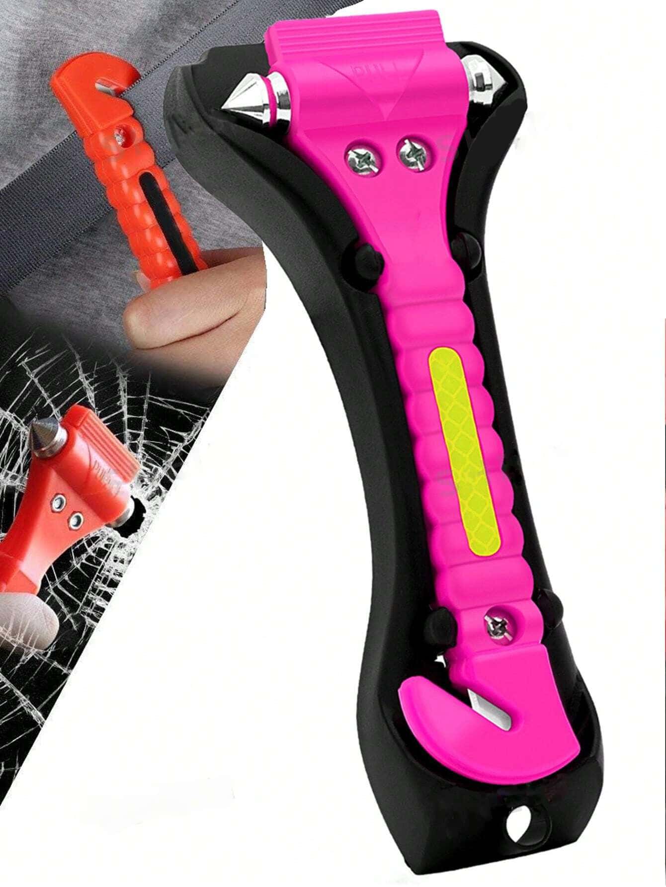 2-In-1 Car Safety Hammer, Multi-Functional Safety Hammer, Emergency Car Escape Tool - Seatbelt Cutter And Mini Fire Hammer Keychain, Window Breaker And Seatbelt Cutter, Escape Hammer, Home Safety Emergency Car Escape Tool, Car Essentials, Car Accessories, Car Tools - one-size - View 1