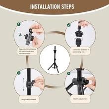 25" Wig Stand Tripod Adjustable Mannequin Head Stand Metal Mini Wig Head Stand For Training Mannequin Heads And Canvas Block Head - Black - View 7