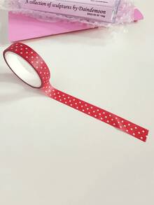 1套波点纸质和纸胶带，整卷，韩式剪贴簿装饰贴纸，9毫米*3米