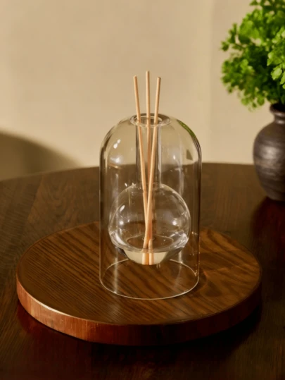 1个简约奢华双层玻璃香薰瓶，无焰香氛瓶。生日毕业礼物，Rama Comfort Home，温馨家居，特别礼物，高端咖啡厅用品，送给父母的礼物，生日礼物