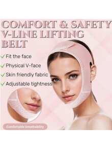 Chin Strap Sleep Trainer, V-Line Lifting Device, Reusable Face Bandage, Jawline Exerciser - Multicolor - View 6