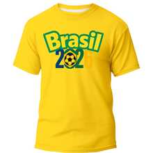 Men's T-Shirt World Cup 2026 Brazil Printed Shirt 100% Cotton - 黃色 - 查看 1