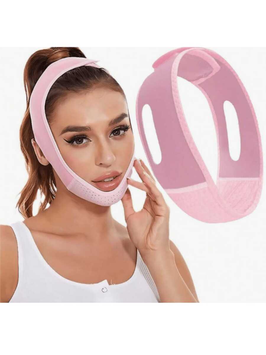 Chin Strap Sleep Trainer, V-Line Lifting Device, Reusable Face Bandage, Jawline Exerciser - Multicolor - View 1