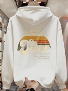 Sudadera con capucha para hombres de primavera y otoño, estilo básico multicolor, esencial para el armario, estilo versátil para hombre RVWC - Blanco - Ver 8