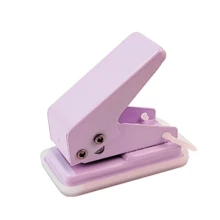 2个迷你打孔器和活页环，办公学习单孔小型打孔器装订环活页环打孔纸张文具纸，学生用品