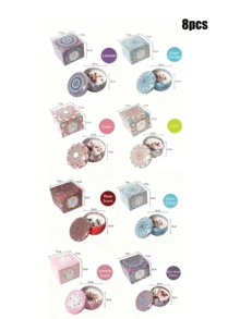 4/1pc Scented Candles, Smokeless Scented Candles, With Colorful Gift Box, Long Burning Time, Strong Fragrance, Ideal Gift For Friends And Family. Suitable For Weddings, Birthdays, Holidays, Wedding Souvenirs, Home Aromatherapy Candles, Unisex Candle Gifts, Home, Hotel Decoration, Vintage Pattern Design, Home Living, Room Decoration, Living Room Decor, Home Accessories, Women's Gifts, Wedding Favors And Other Occasions. - Multicolor - View 14