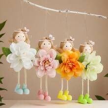 12pcs In Spring, You Can Use Playful Artificial Flower Fairy Pendants. DIY Decorative Flower Fairy Pendants For Indoor And Outdoor Bedrooms And Gardens, Wedding Decorations, And Festival Decorations. They Are Very Suitable For New Year, Easter, Valentine's Day, And Mother's Day To Welcome The Arrival Of Spring - Multicolor - View 6