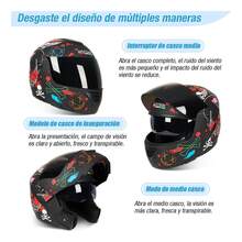 Casco para moto rebatible Mocoerl 903 Certificado Dot monocolor craneo talla SCasco para moto rebatible Mocoerl 903 Certificado Dot monocolor craneo - M - Ver 2