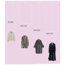 Set Of 5 Protective Dust Bags With Transparent Zipper Closure, Made Of EVA Material, Washable, Hangable And Portable, Suitable For Organizing Closets, Protecting Shirts, Suits, Dresses And Other Clothing Items From Dust, Also Serving As Transparent Zippered Garment Covers. - trong suốt - Xem 10