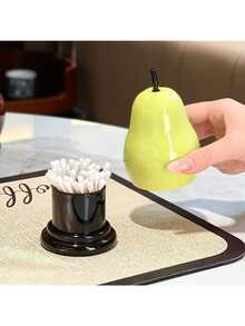 New Apple & Pear Shaped Cotton Swab Holder, High Cost-Effective, Cute Creative Design, Quality Toothpick & Cotton Swab Storage Box - Multicolor - View 6